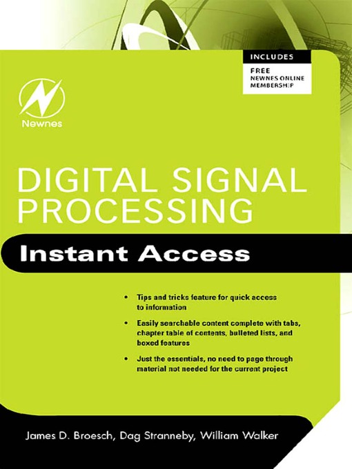 Title details for Digital Signal Processing by James D. Broesch - Available